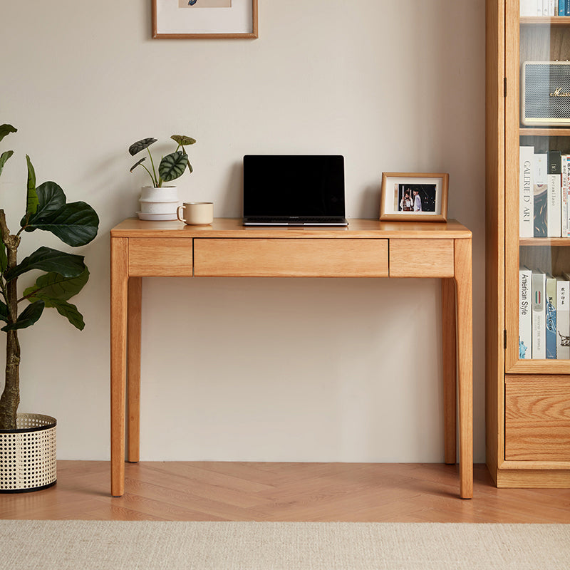 Jerry Classic Design Rubberwood Study Desk with Cabinet/Chair 0.8m/1.0m