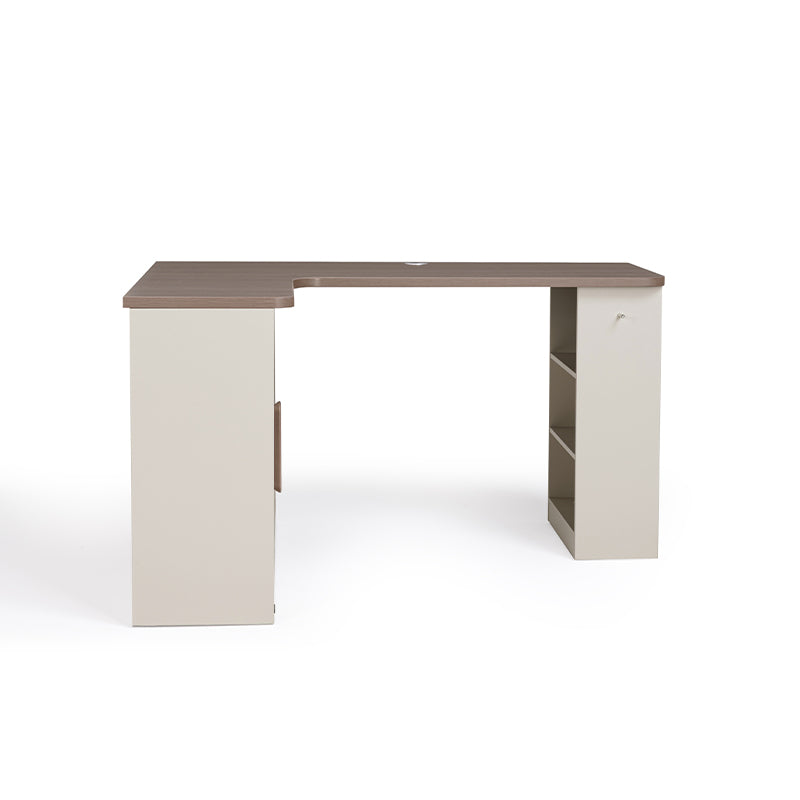Chad 1.2m/1.4m Single Corner Storage Office Desk/Computer Table Set With Chair/Bookcase