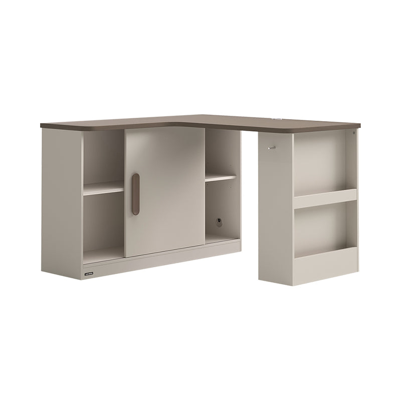 Chad 1.2m/1.4m Single Corner Storage Office Desk/Computer Table Set With Chair/Bookcase