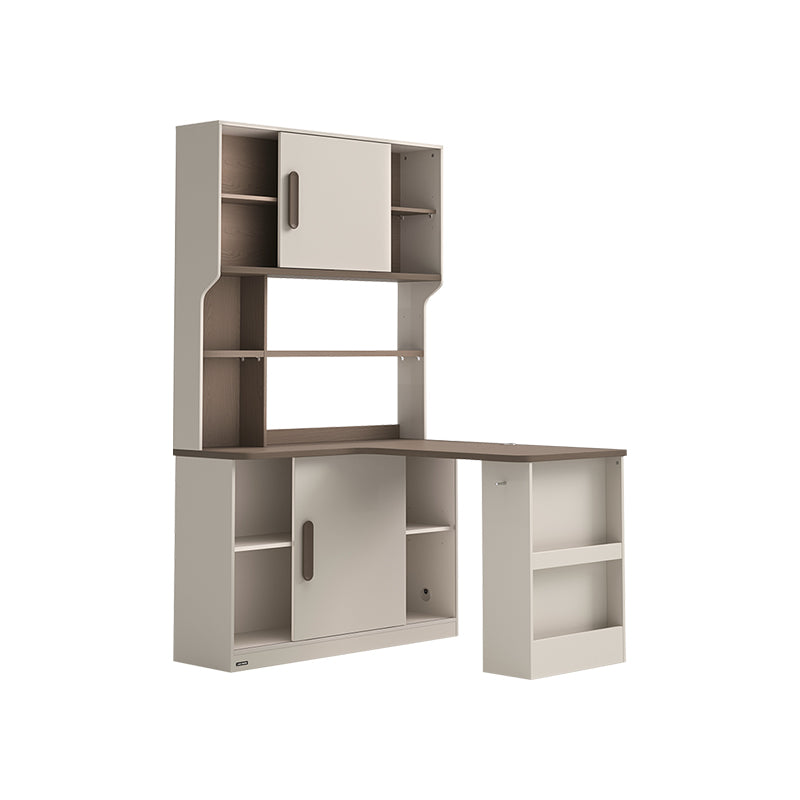 Chad 1.2m/1.4m Single Corner Office Desk/Computer Table Set Right-side Cabinet With Bookcase/Chair Multiple Color