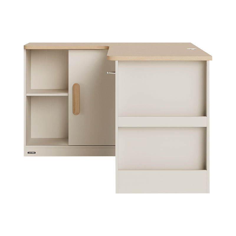 Chad 1.2m/1.4m Single Corner Storage Office Desk/Computer Table Set With Chair/Bookcase