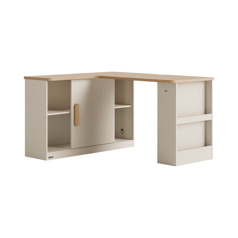 Chad 1.2m/1.4m Single Corner Storage Office Desk/Computer Table Set With Chair/Bookcase