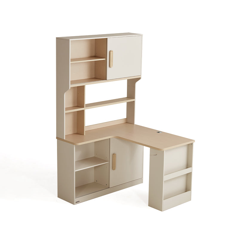 Chad 1.2m/1.4m Single Corner Office Desk/Computer Table Set Right-side Cabinet With Bookcase/Chair Multiple Color
