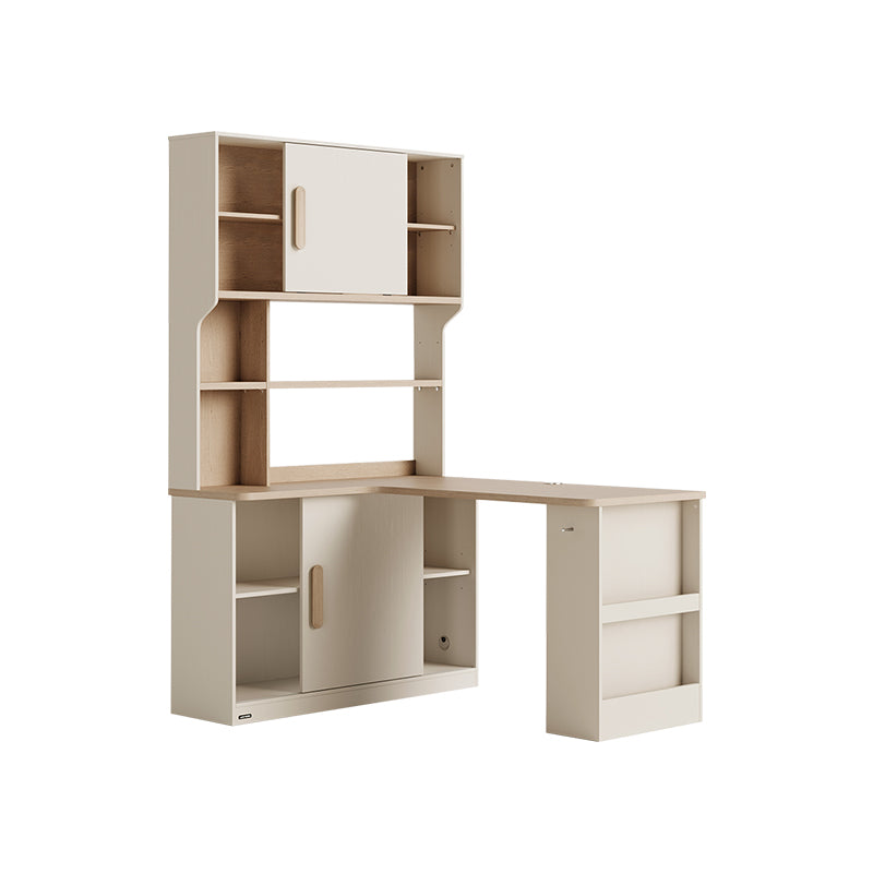 Chad 1.2m/1.4m Single Corner Office Desk/Computer Table Set Right-side Cabinet With Bookcase/Chair Multiple Color