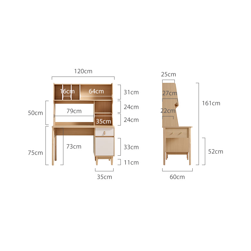 Blake 1.2m Single Office Desk/Computer Table Set With Drawer/Bookcase/Chair