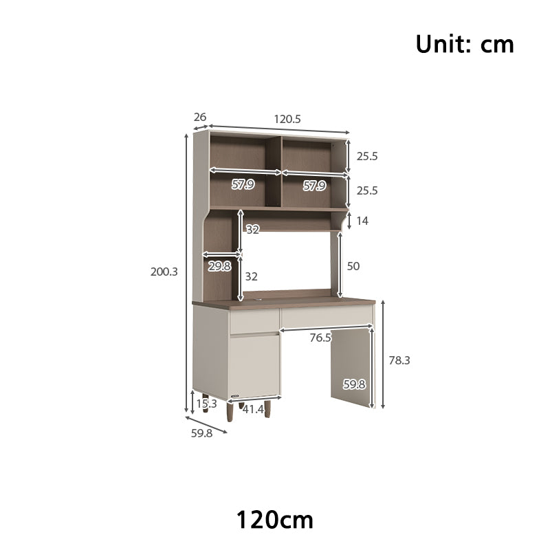 Chad 1.2m/1.4m Single Office Desk/Computer Table Set With Drawer/Bookcase/Chair Multiple Color