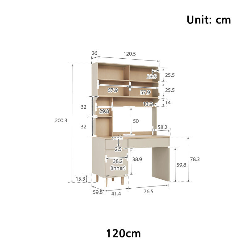 Chad 1.2m/1.4m Single Office Desk/Computer Table Set With Drawer/Bookcase/Chair Multiple Color