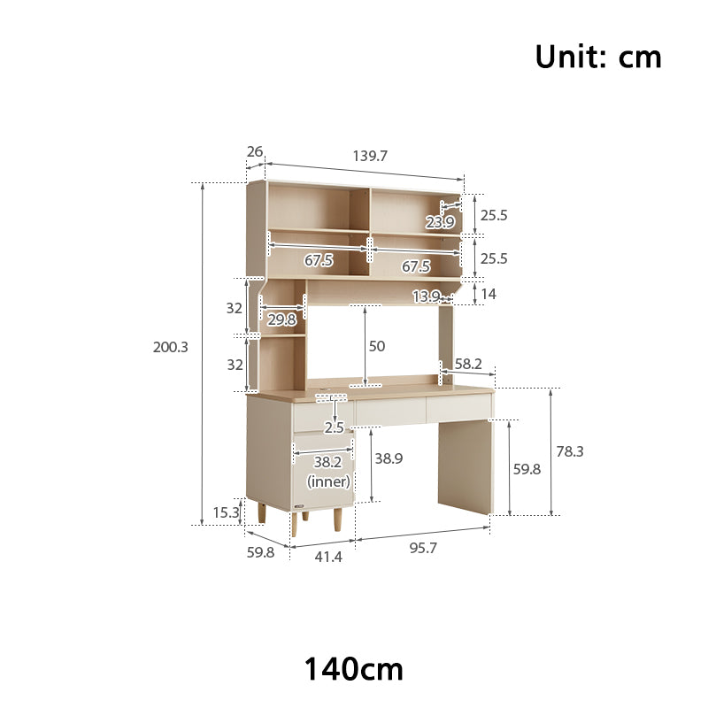 Chad 1.2m/1.4m Single Office Desk/Computer Table Set With Drawer/Bookcase/Chair Multiple Color