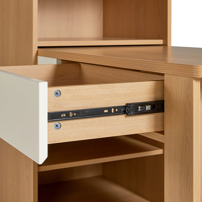 Benjamin Extendable Study Desk/Computer Table with Bookcase/Cabinet