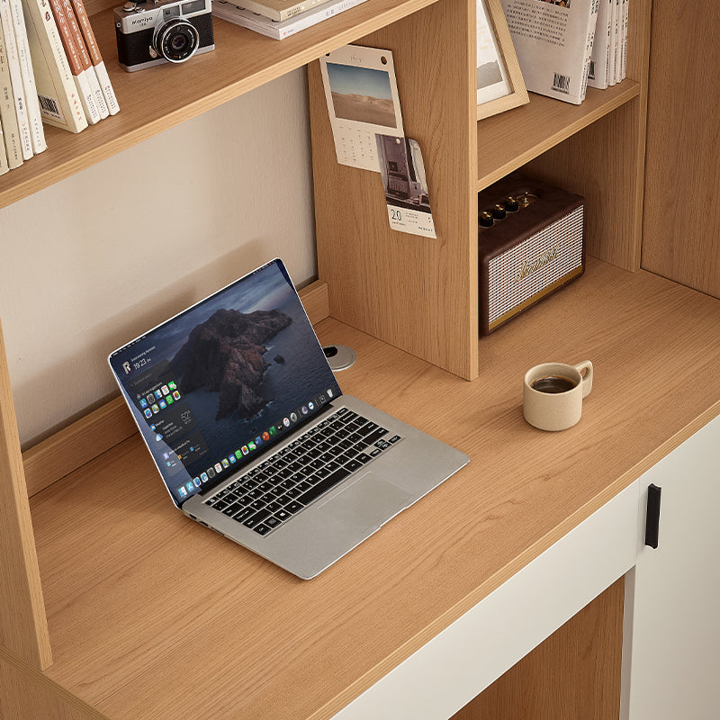 Benjamin Extendable Study Desk/Computer Table with Bookcase/Cabinet