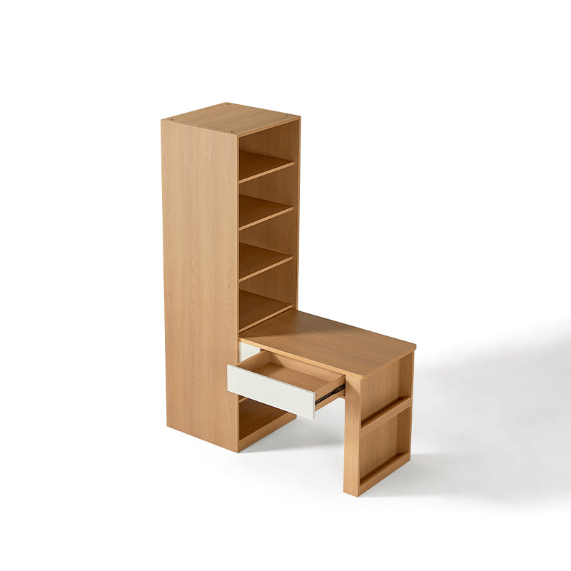 Benjamin Extendable Study Desk/Computer Table with Bookcase/Cabinet