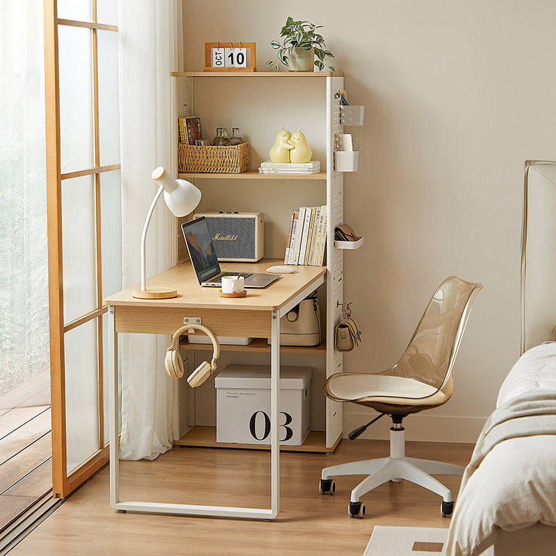 Beverly Carbon Steel Study Desk/Computer Table Set with Chair/Bookcase/Cabinet