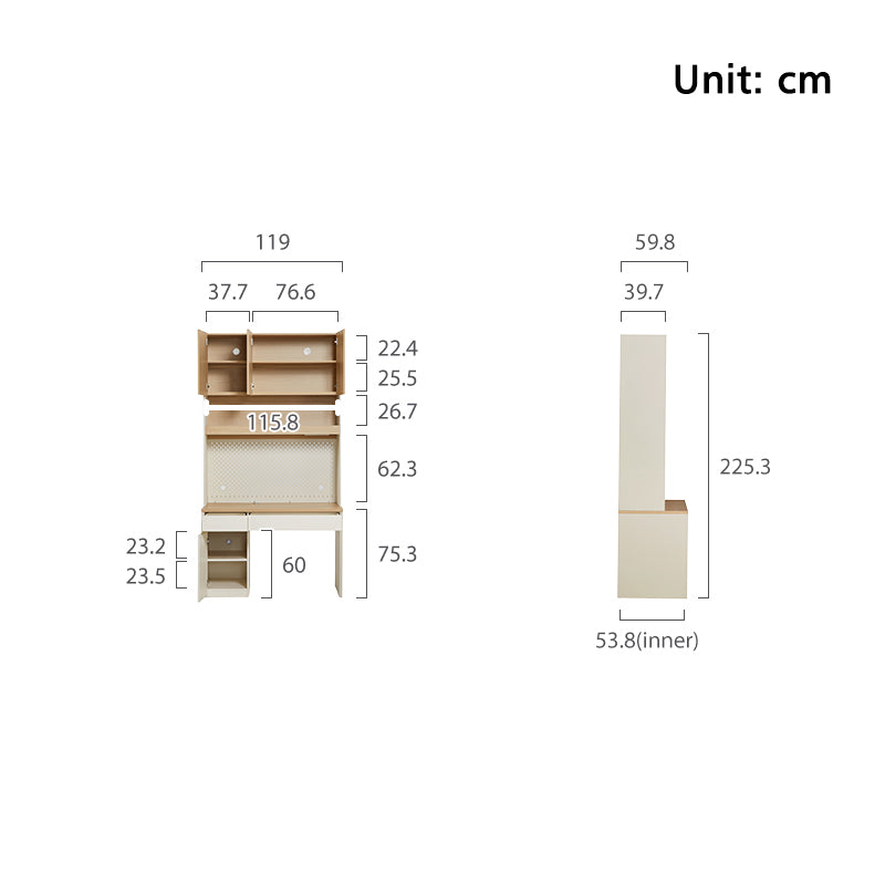 Bonnie 1.2m Single Office Desk/Computer Table Set With Drawer/Bookcase/Chair