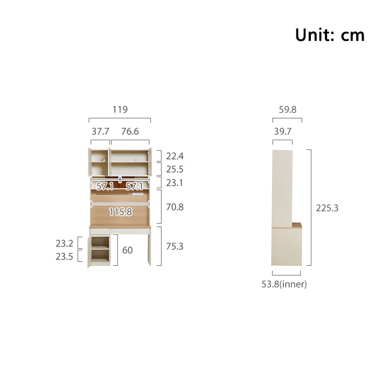 Bonnie 1.2m Single Office Desk/Computer Table Set With Drawer/Chair/Bookcase