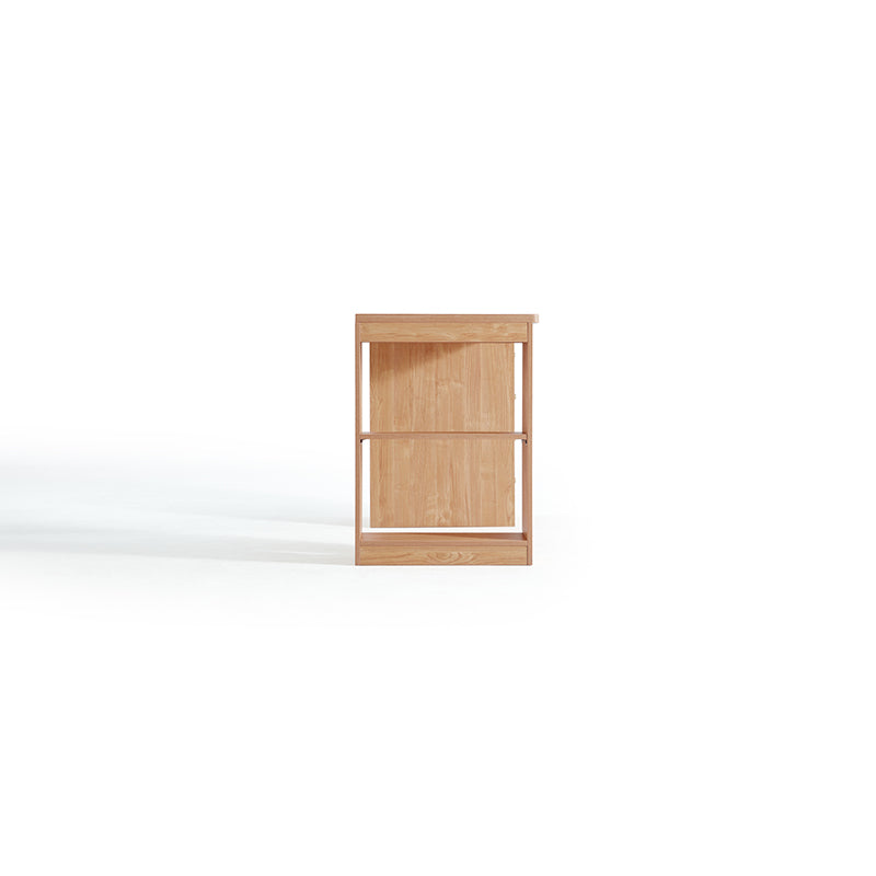 Brittany Single/Double Office Desk/Computer Table Set With Drawer/Chair/Bookcase Natural Wood
