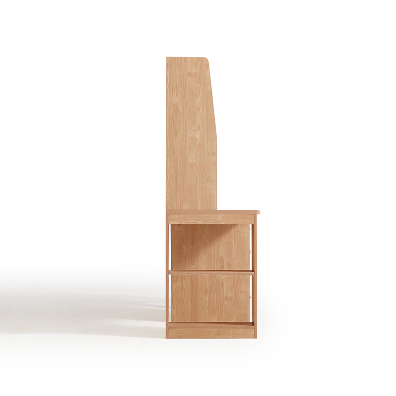 Brittany Single/Double Office Desk/Computer Table Set With Drawer/Chair/Bookcase Natural Wood