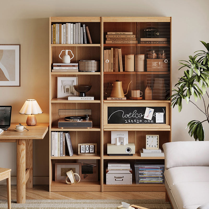 Roger Bookcase Modular Display Shelf & Storage Multiple Size Natural Wood Color