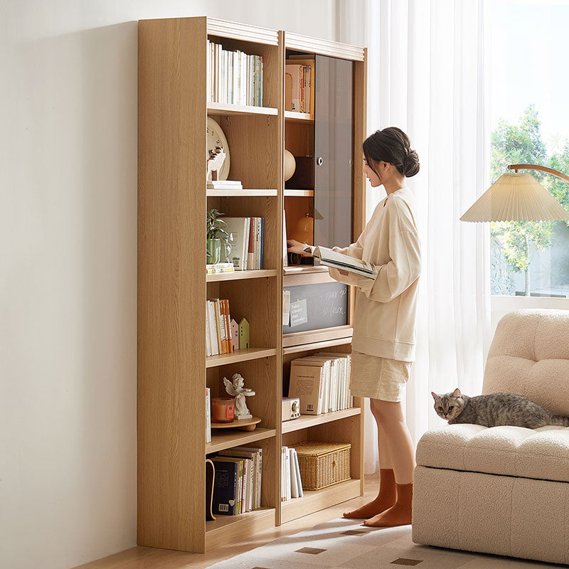 Roger Bookcase Modular Display Shelf & Storage Multiple Size Natural Wood Color