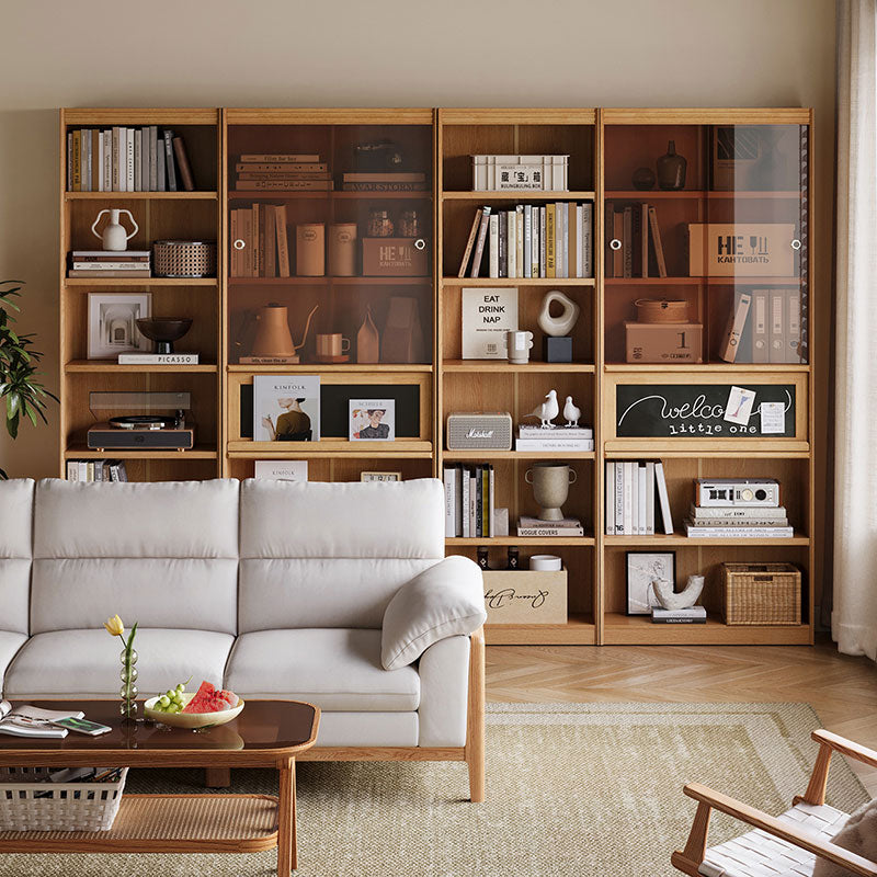 Roger Bookcase Modular Display Shelf & Storage Multiple Size Natural Wood Color