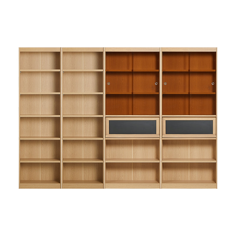 Roger Bookcase Modular Display Shelf & Storage Multiple Size Natural Wood Color