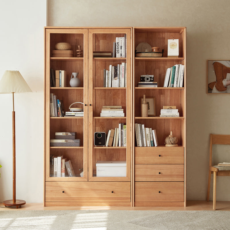 Kathleen Rubberwood Bookcase Modular Display Shelf & Storage Multiple Size