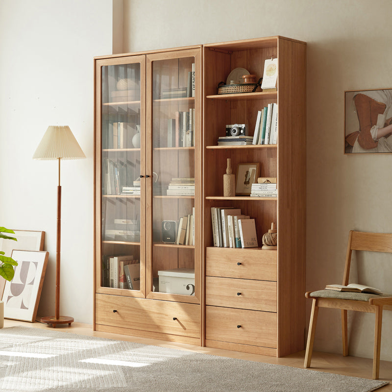 Kathleen Rubberwood Bookcase Modular Display Shelf & Storage Multiple Size