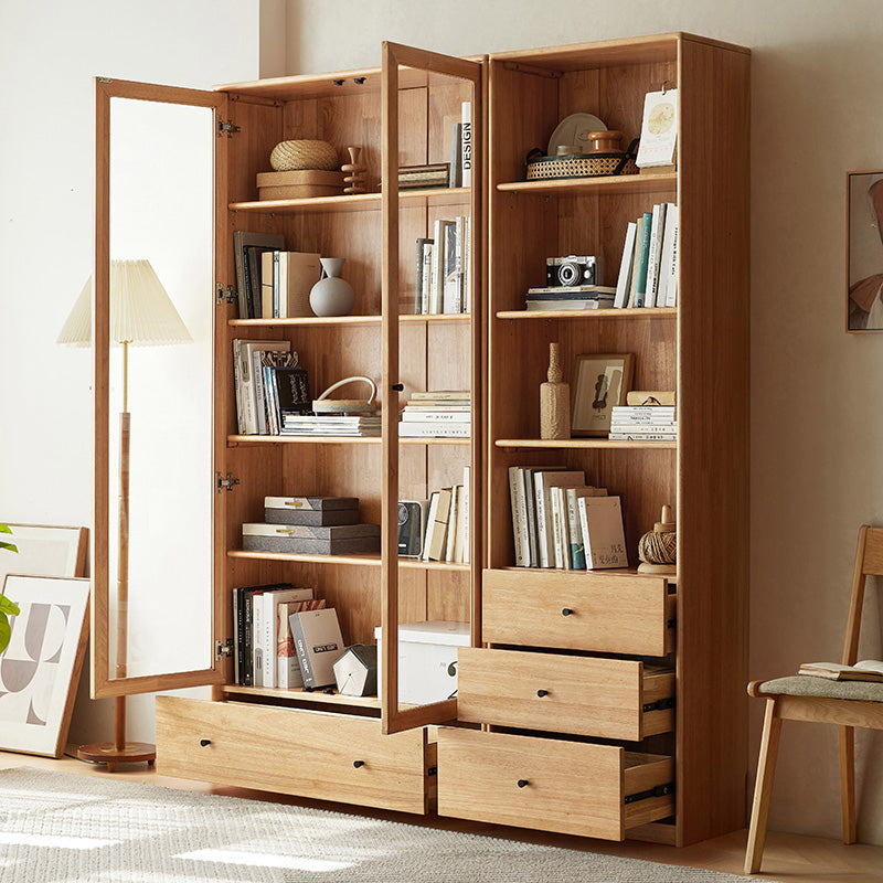 Kathleen Rubberwood Bookcase Modular Display Shelf & Storage Multiple Size