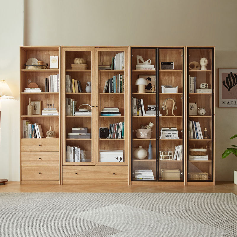 Kathleen Rubberwood Bookcase Modular Display Shelf & Storage Multiple Size