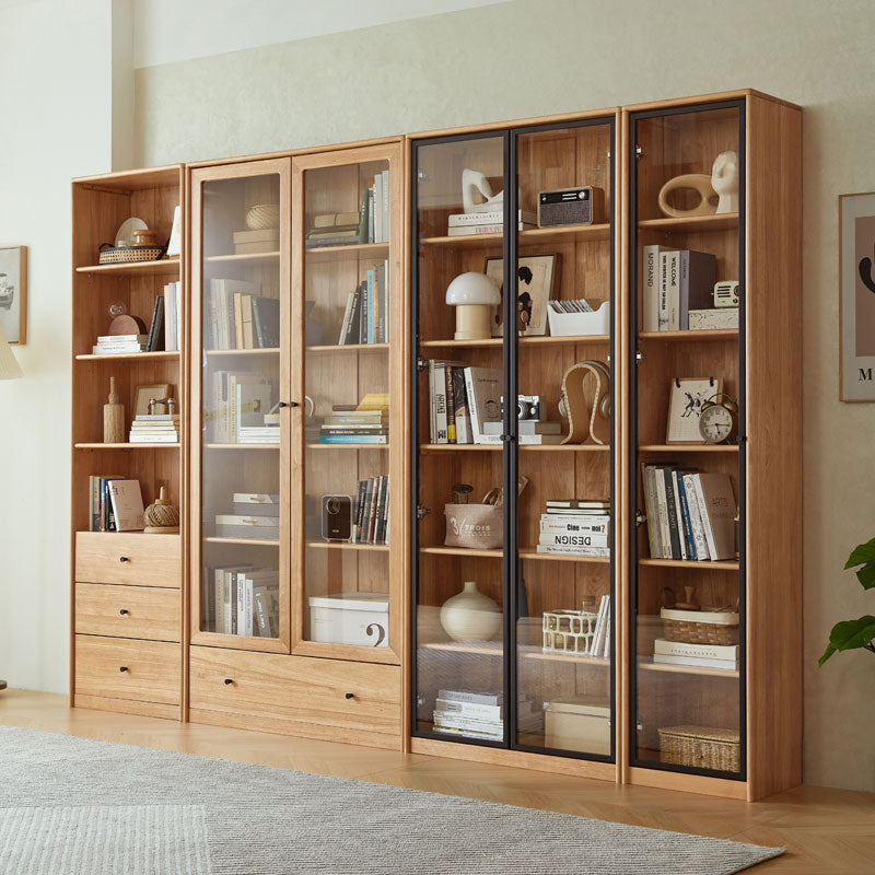 Kathleen Rubberwood Bookcase Modular Display Shelf & Storage Multiple Size