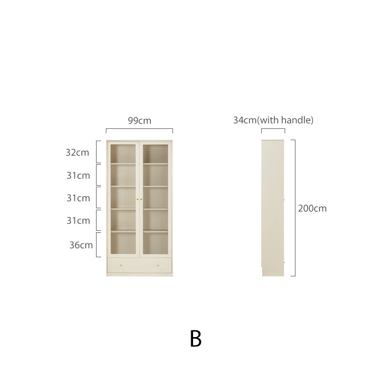 Jacob Rubberwood Bookcase Modular Display Shelf & Storage Multiple Size