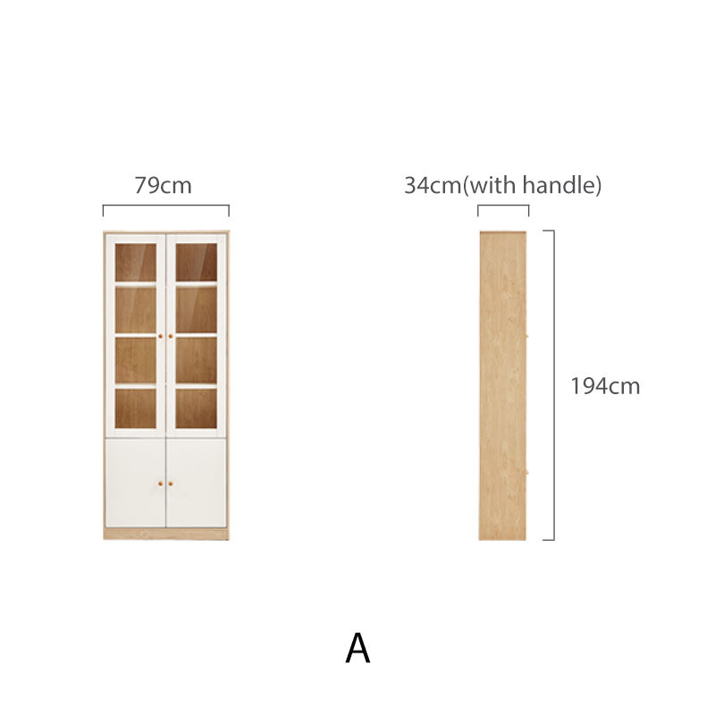 Jacqueline Storage Bookcase with Transparent Doors/Showcase/Display Cabinet