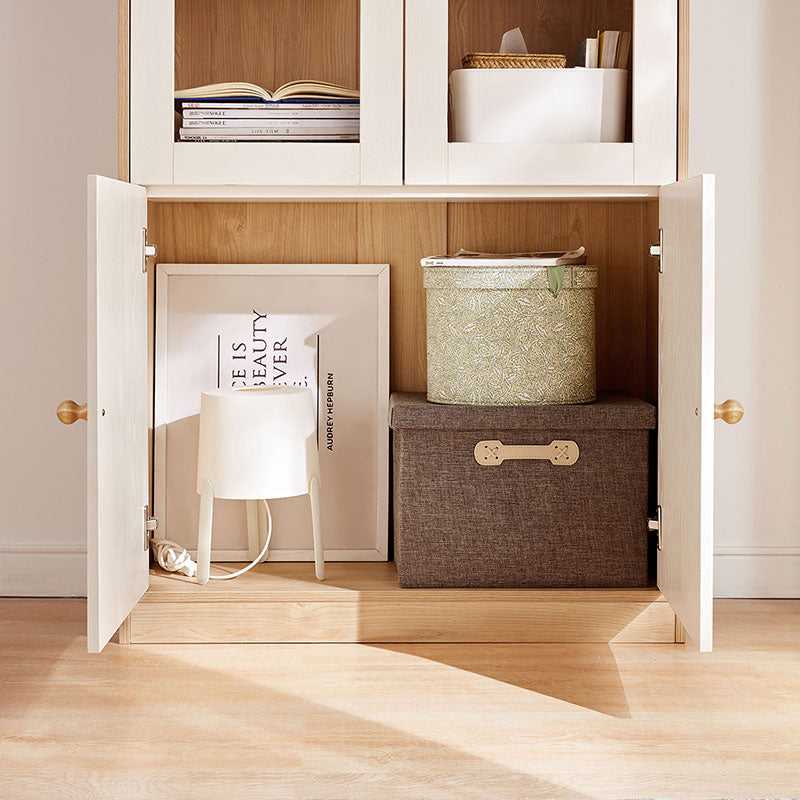Jacqueline Storage Bookcase with Transparent Doors/Showcase/Display Cabinet