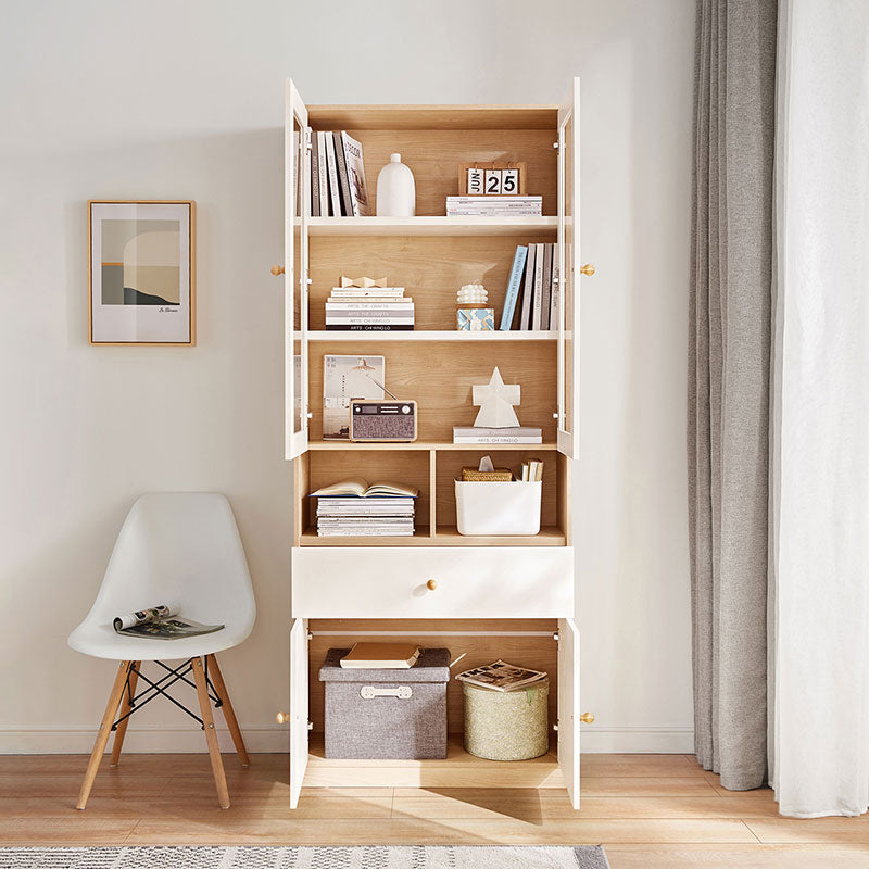 Jacqueline Storage Bookcase with Transparent Doors/Showcase/Display Cabinet