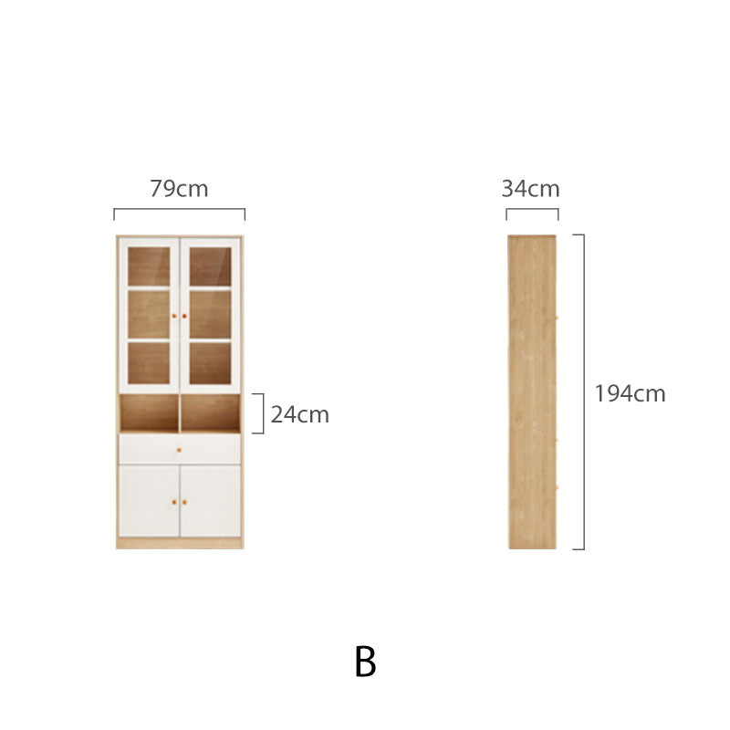 Jacqueline Storage Bookcase with Transparent Doors/Showcase/Display Cabinet
