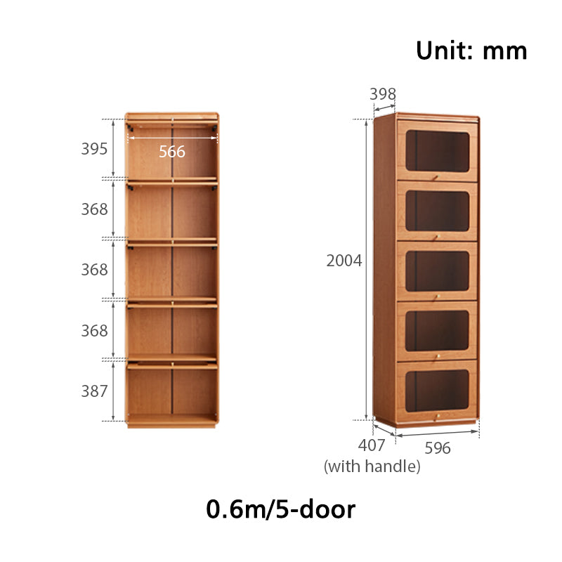 Veronica 0.6m/0.8m Floor-standing Floor Bookcase Bookshelf/Storage Rack With Lighting