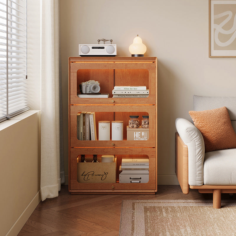 Veronica 0.6m/0.8m Floor-standing Floor Bookcase Bookshelf/Storage Rack With Lighting