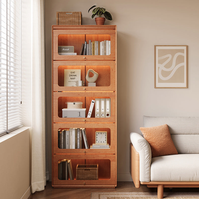 Veronica 0.6m/0.8m Floor-standing Floor Bookcase Bookshelf/Storage Rack With Lighting