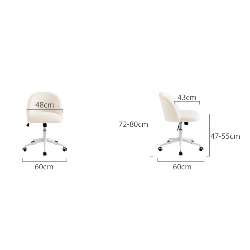 Jeffrey Armless Chair/Rolling Chair/Adjustable Height Office Chair