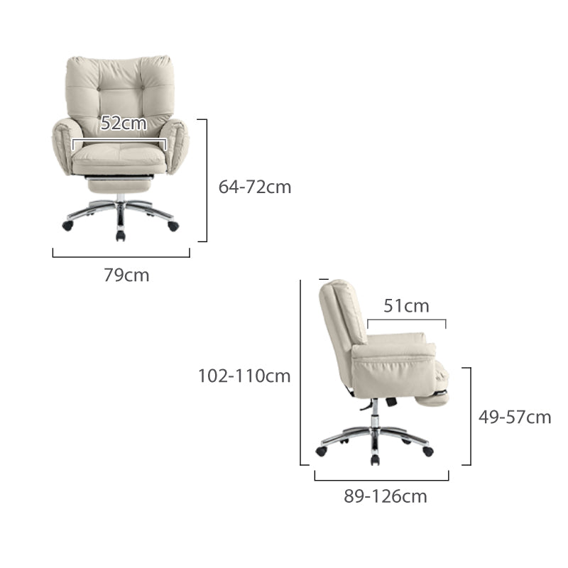 Donna Adjustable Height Computer Chair/Office Chair With Retractable Footrest
