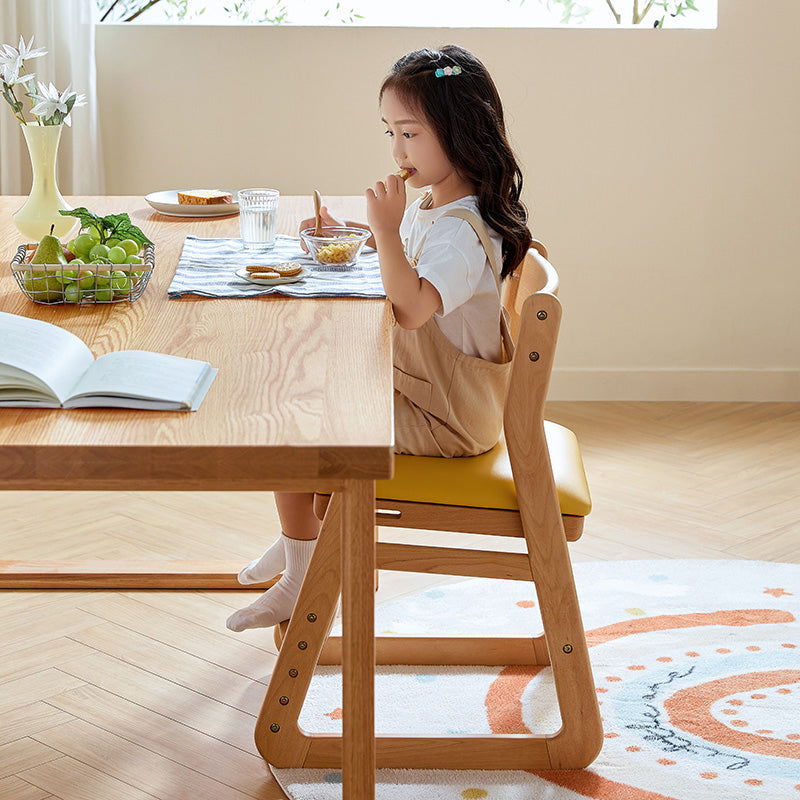 Allison Armless Beech Wood Office Chair/Kid Study Chair with Upholstered Seat Cushion