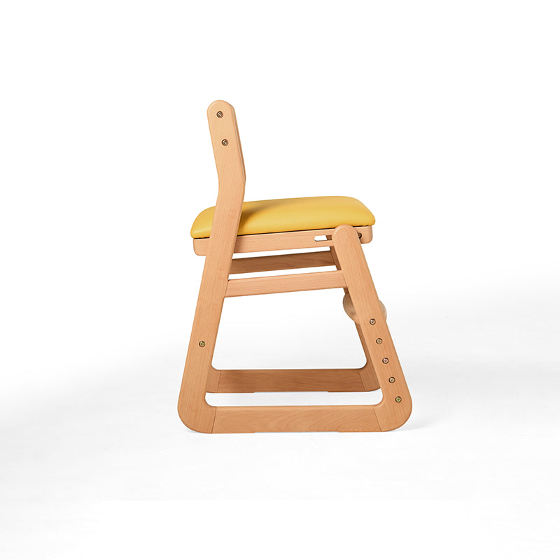 Allison Armless Beech Wood Office Chair/Kid Study Chair with Upholstered Seat Cushion