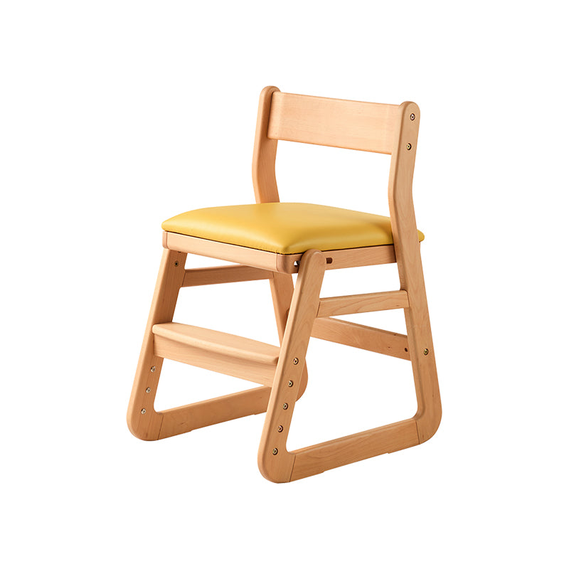 Allison Armless Beech Wood Office Chair/Kid Study Chair with Upholstered Seat Cushion