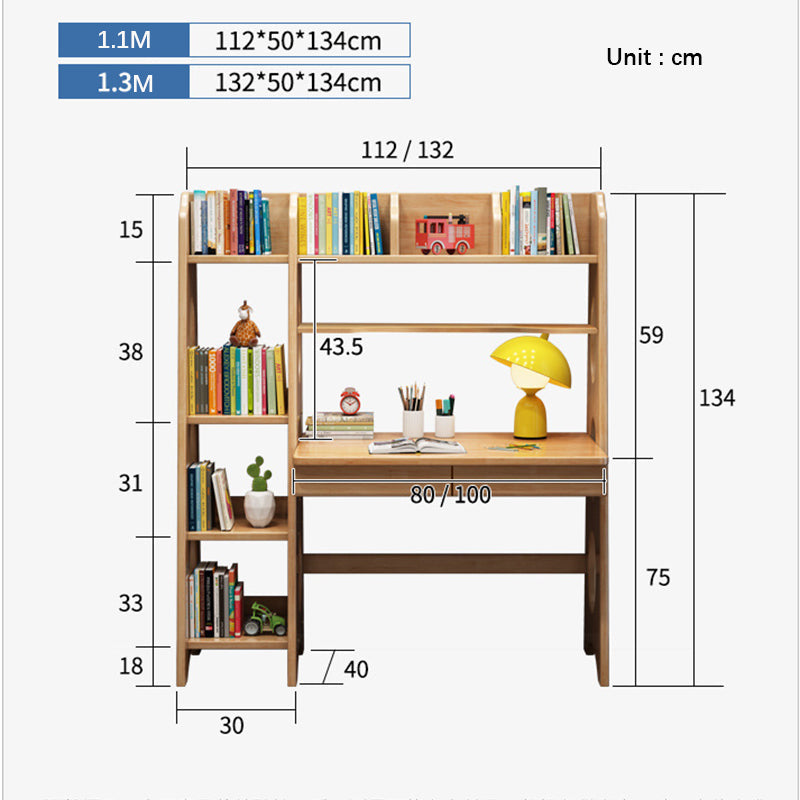 Blue Bryla Study Desk and Z Shape Chair set
