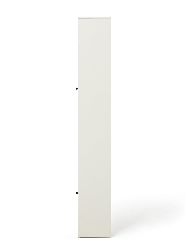 White Multi-Purpose Storage Bookcase with Transparent Doors/Showcase/Display Cabinet