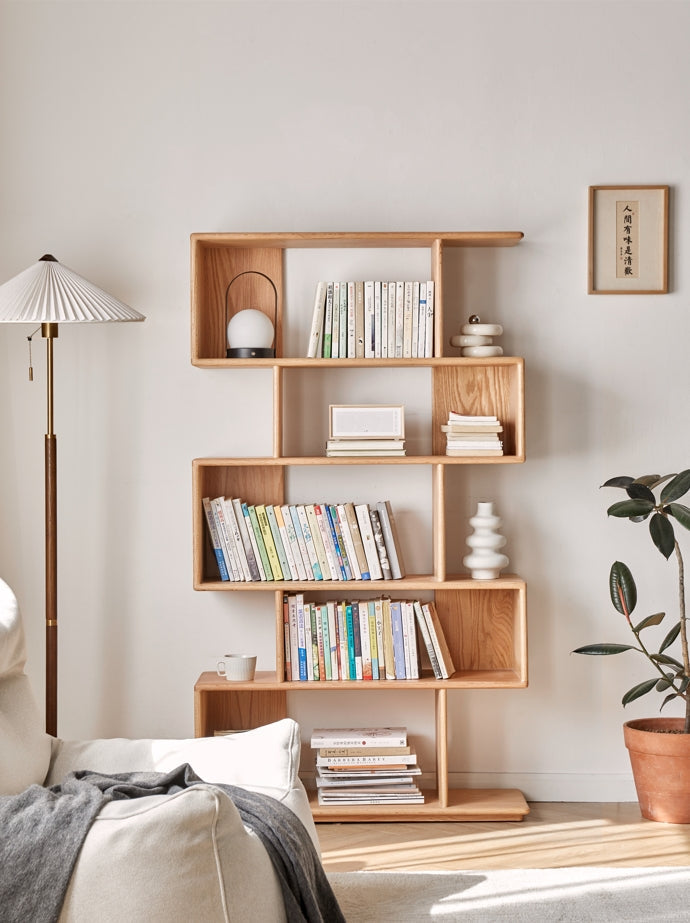 Arlo FAS-Graded Solid American Oak Natural Finish Bookshelf 90cm