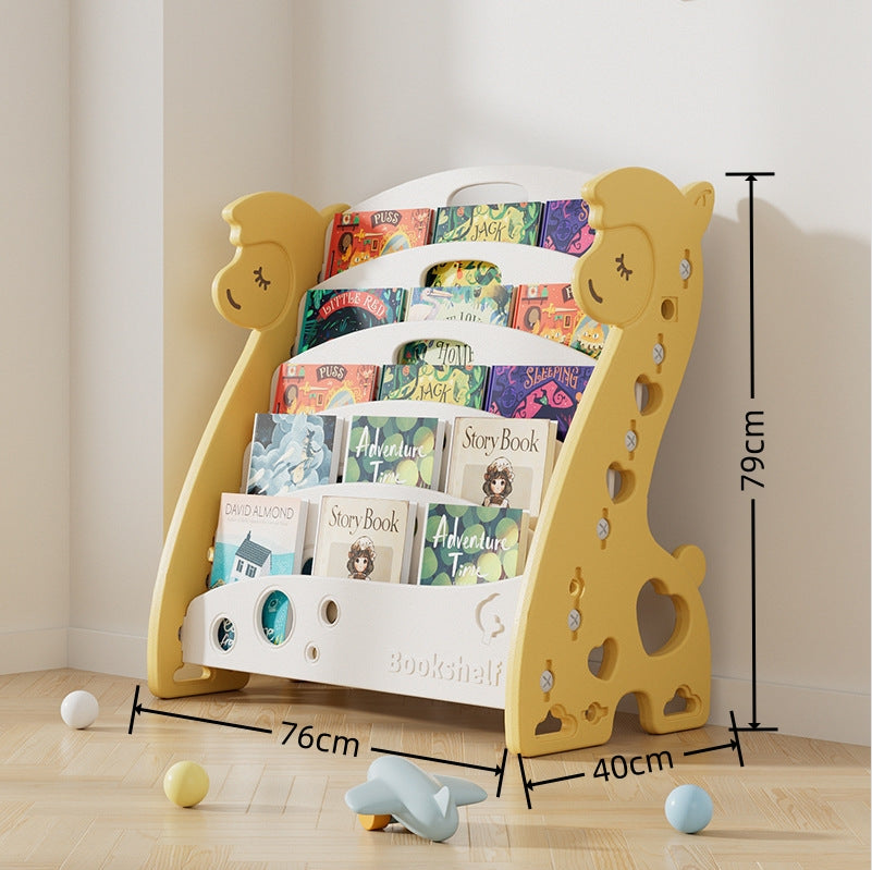 Camel-Shaped Kids Bookshelf – Multifunctional Bookcase and Toy Organizer
