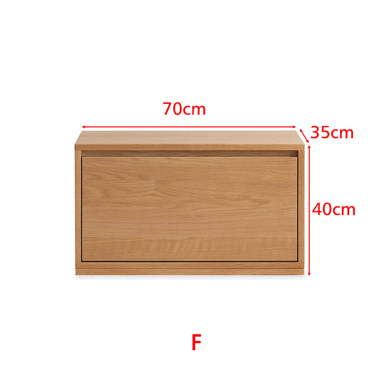 Madison FAS-Graded Solid American Oak Wood Floor-standing Modular Storage Cabinet Chest Set for Home