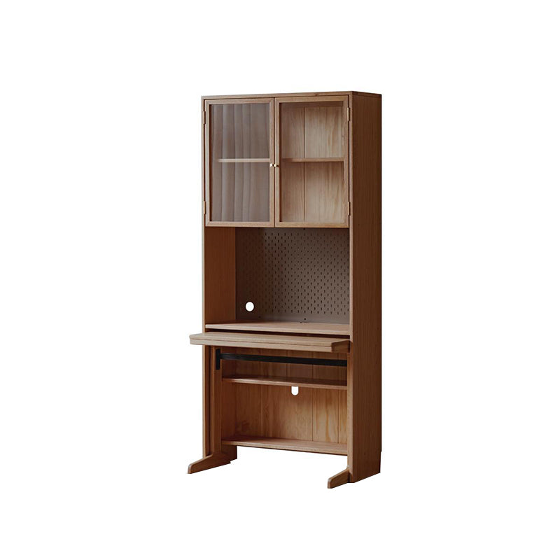 Martha FAS-Graded Solid American Oak Wood Bookshelf and Study Desk Storage Cabinet
