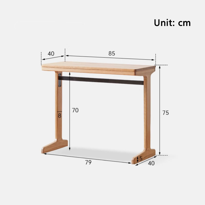Martha FAS-Graded Solid American Oak Wood Bookshelf and Study Desk Storage Cabinet