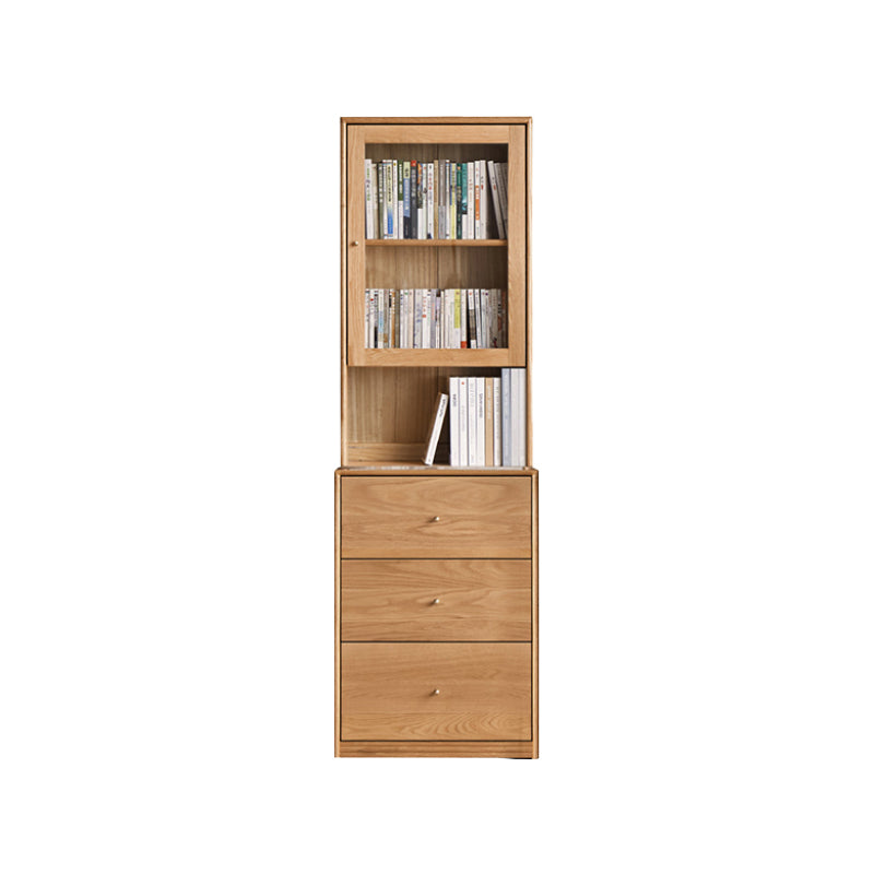 Chic FAS-Graded American Oak Bookcase Modular Display Shelf & Storage Multiple Color